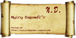 Nyiry Dagomér névjegykártya